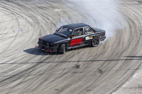 Car Drifting Race Competition on a Track Editorial Stock Photo - Image of cone, aerial: 151055758