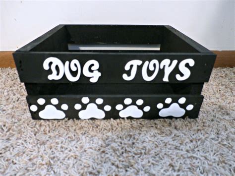 Dog Toy Box Small Breed Puppy Pet Toy Chest with by MillerEmporium