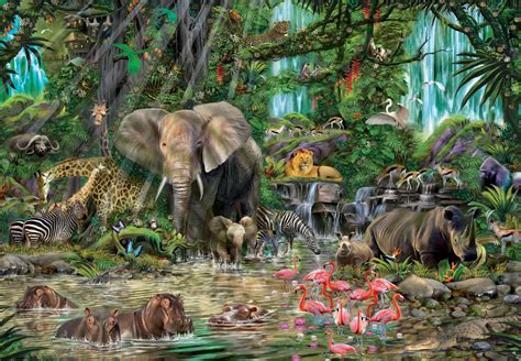 African Jungle, 2000 Pieces, Educa | Puzzle Warehouse