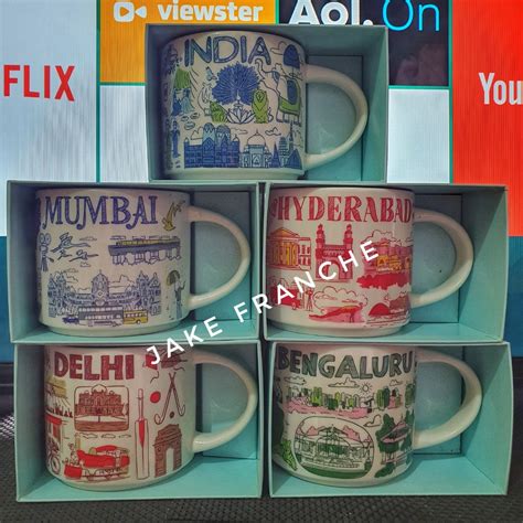 Starbucks Mugs INDIA Been There Series Set of 5, Furniture & Home ...