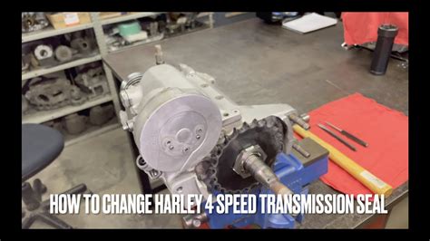 How To Replace Harley 4 Speed Transmission Seal w/ Added Sealing Trick - YouTube