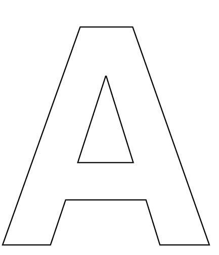 letter a cut out template Alphabet-Letter-A-coloring-page-for-kids | Lettering