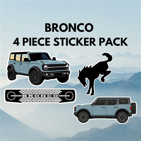 Ford Bronco 2021 2022 4 Door Sticker Pack / 4qty Set - Etsy