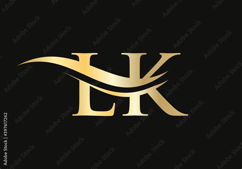 Premium LK letter logo design. LK Logo for luxury branding. Elegant and ...