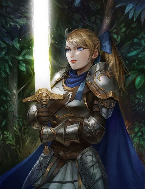 [Art] [OC] Female Paladin commission : r/DnD