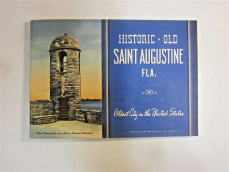VINTAGE TRAVEL BOOKLET Historic Old Saint Augustine Florida 1938 Oldest US City $26.96 - PicClick