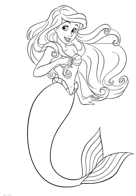 Ariel: La sirenita dibujos para colorear | Bebeazul.top | Disney coloring pages, Mermaid ...