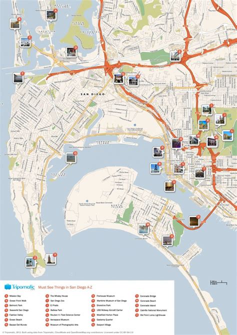 San Diego Route Map For Old Town Trolley Tours | Travel In 2019 - San ...