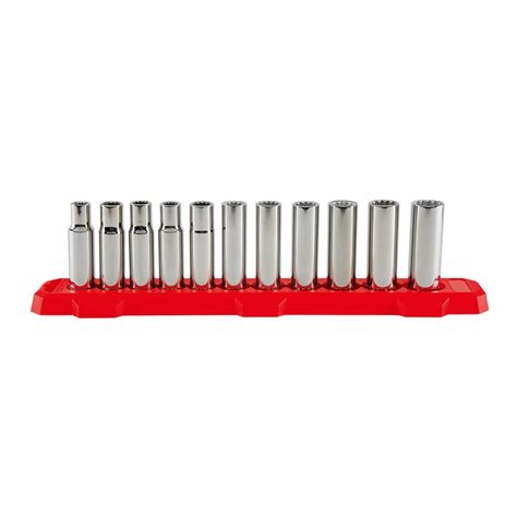 CRAFTSMAN 11-Piece Metric 1/2-in Drive 12-point Deep Socket Set at Lowes.com