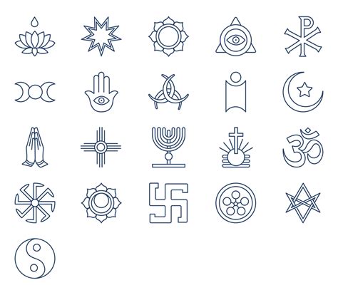 Culture Symbols icon set 12702679 Vector Art at Vecteezy