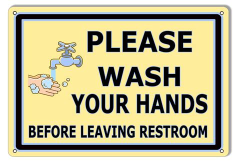 Wash Hands Sign Printable