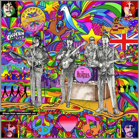 Beatles Pop Art psychedelic painting