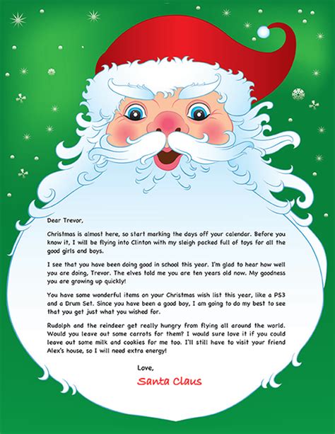 Santa Letter Example - Personalized Letters From Santa | Personalized letters from santa ...