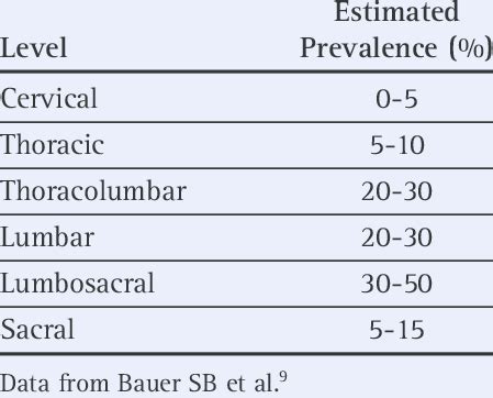 Vertebral Levels of Myelomeningoceles | Download Table