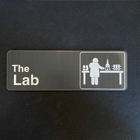 The Lab Sign Laboratory 3D Printed Sign Lab Door Sign | Etsy