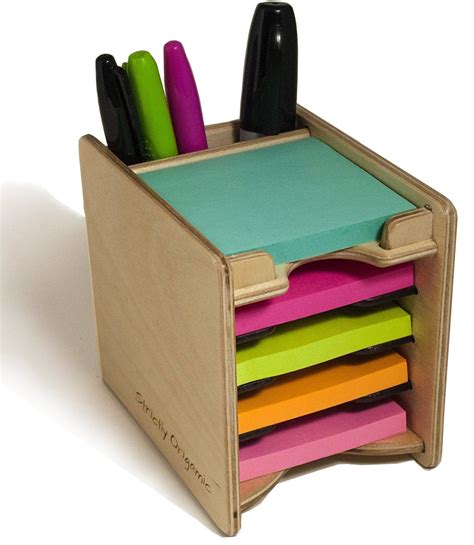 Amazon.com: Strictly Origamic Colored Sticky Notes Pad and Pen Holder/Organizer (includes five 3 ...