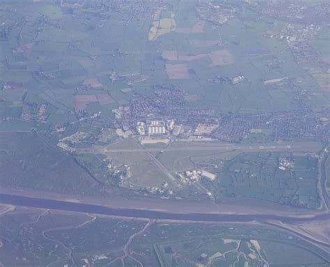 #Aerial view of #Warton #Aerodrome and the #River #Ribble #Lancashire. #Photo taken on a # ...