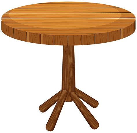 Wooden round table on white background 417223 Vector Art at Vecteezy