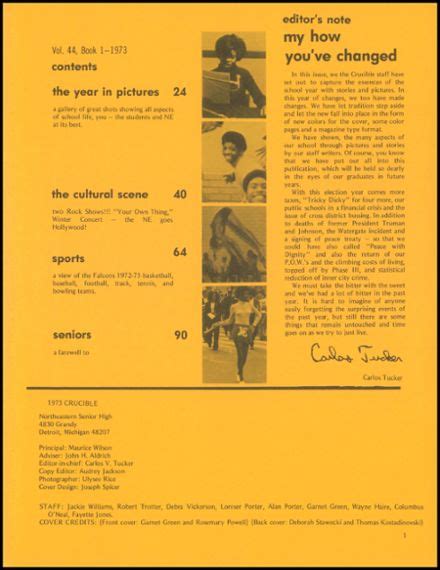 1973 Northeastern High School Yearbook - Classmates