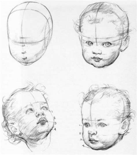 Image result for how to draw babies | Drawing heads, Baby drawing, Face ...