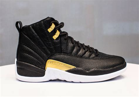 Air Jordan 12 Reptile Black Metallic Gold AO6068-007 Release Date - SBD