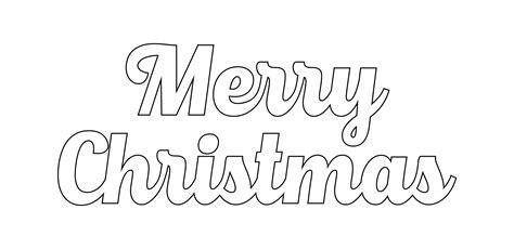 Printable Merry Christmas Stencil