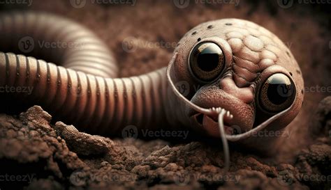 Macro earthworm on a dark background close-up. . 23462042 Stock Photo at Vecteezy