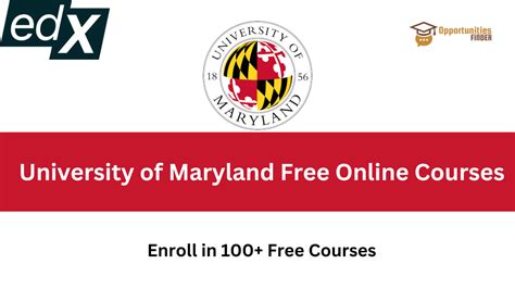 University of Maryland Free Online Courses - Opportunities Finder