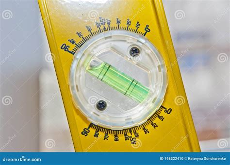 Measurement Degree and Angle. Construction Tool of Metal Profile. Balance Instrument. Bubble ...