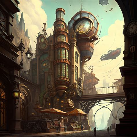 Pin em Steampunk | Ilustração de paisagem, Steampunk, Construção