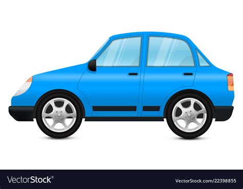 Blue car Royalty Free Vector Image - VectorStock