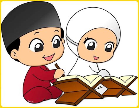 Gambar Kartun Muslimah Sedang Membaca Buku - Premium Vector Muslim ...