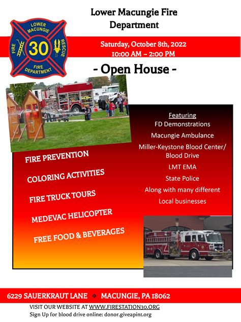 ANNUAL OPEN HOUSE & FIRE PREVENTION DAY – SATURDAY, OCTOBER 8TH, 2022 – Lower Macungie Fire ...