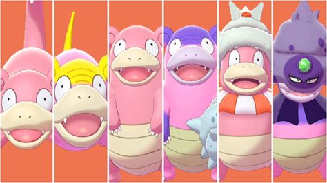 FULL SLOWPOKE EVOLUTION TEAM ! ( Slowpoke , Slowbro , Slowking & Galar Forms ) - YouTube