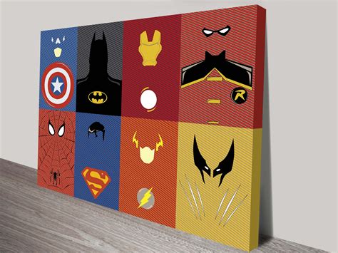 Marvel Characters DC Comics Wall Art Canvas Prints & Posters Australia