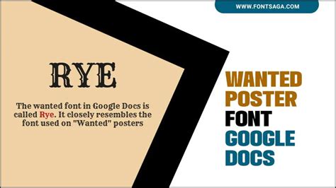 Wanted Poster Font Google Docs - Ultimate Guide