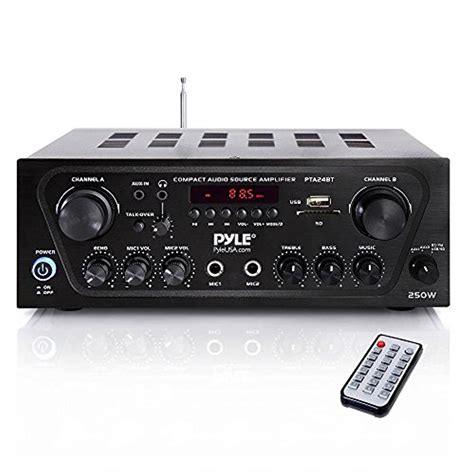 Pyle PTA24BT Bluetooth USB Integrated Home Audio Amplifier Stereo ...