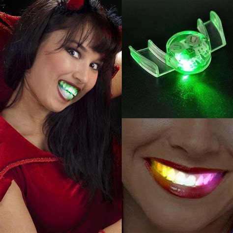 Glitter Dentures Glitter Strange Teeth Led Glitter Braces Color Decaying Teeth Temporary Tooth ...