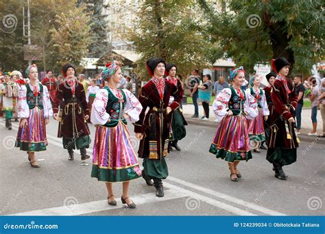 Procession of Students of the Institute of Culture, Dancers in Cossack Traditional Dress ...