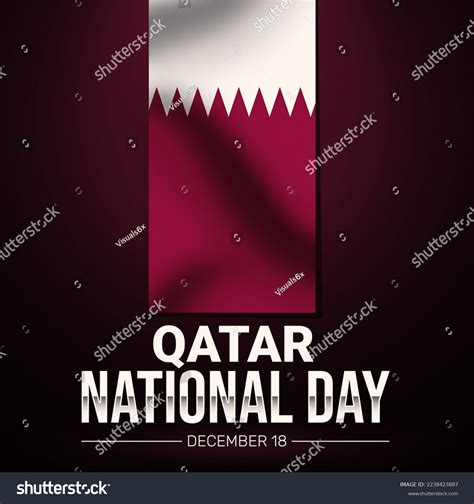 Qatar National Day Wallpaper Waving Flag Stock Illustration 2238423887 ...