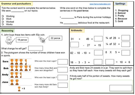 FREE KS1 SATS Worksheets and Practice Papers - The Mum Educates