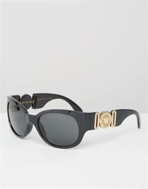 Versace Square Sunglasses With Side Medusa in Black for Men - Lyst