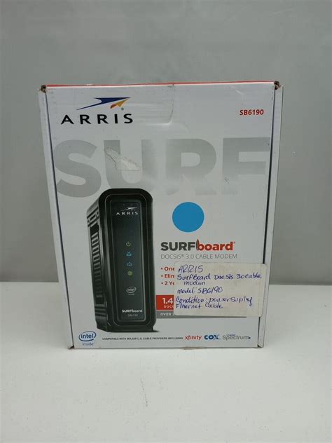 ARRIS SURFboard SB6190 DOCSIS 3.0 32 x 8 Gigabit Cable Modem 1 Missing Cords.188 612572214077 | eBay