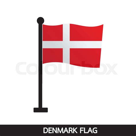 Denmark flag design illustration | Stock Vector | Colourbox