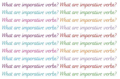 What are imperative verbs? | TheSchoolRun