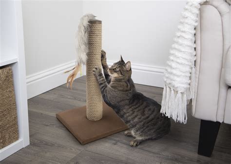 Tweet Tower™ Jute Rope Scratch Post & Electronic Sound Toy - SmartyKat