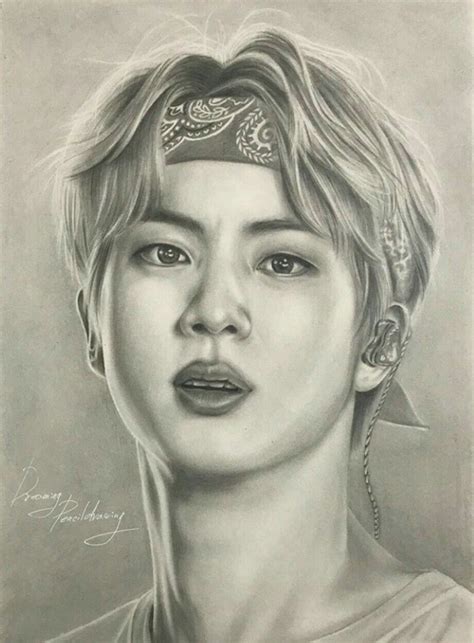 Kpop Drawings, Pencil Art Drawings, Art Drawings Sketches Simple, Bts ...