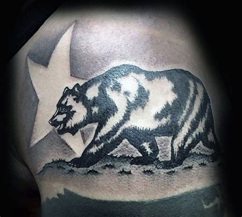 80 California Bear Tattoo Designs For Men - Grizzly Ink Ideas