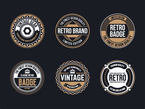 Circle Vintage and Retro Badge Design Collection 211167 Vector Art at Vecteezy