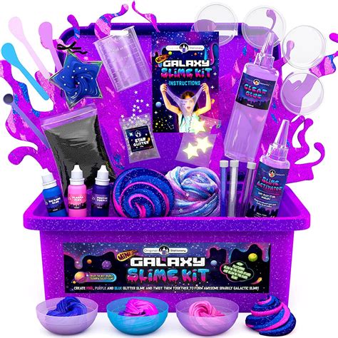 Original Stationery Mini Galaxy Slime Kit to Make Your Own Slime with Galactic Glitter Add In's ...